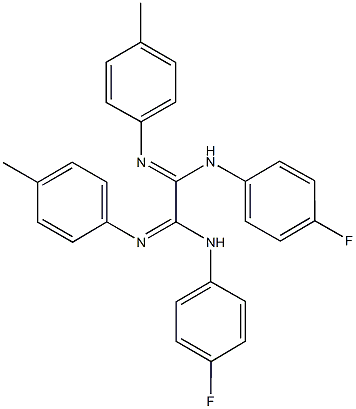 N~1~,N~2~-bis(4-fluorophenyl)-N'~1~,N'~2~-bis(4-methylphenyl)ethanediimidamide Struktur