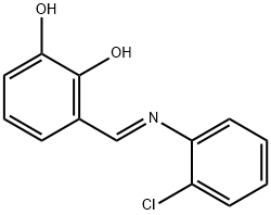 3-{[(2-chlorophenyl)imino]methyl}-1,2-benzenediol Struktur