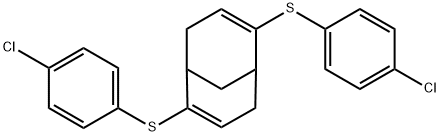 2,6-bis[(4-chlorophenyl)sulfanyl]bicyclo[3.3.1]nona-2,6-diene Struktur