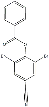 2,6-dibromo-4-cyanophenyl benzoate Struktur