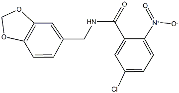 N-(1,3-benzodioxol-5-ylmethyl)-5-chloro-2-nitrobenzamide Struktur