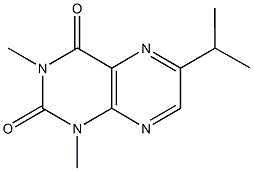 6-isopropyl-1,3-dimethyl-2,4(1H,3H)-pteridinedione Struktur