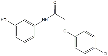 2-(4-chlorophenoxy)-N-(3-hydroxyphenyl)acetamide Struktur