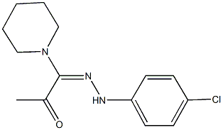 1-[(4-chlorophenyl)hydrazono]-1-(1-piperidinyl)acetone Struktur