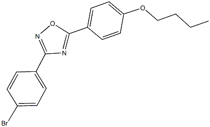 4-[3-(4-bromophenyl)-1,2,4-oxadiazol-5-yl]phenyl butyl ether Struktur