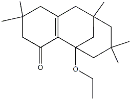 1-ethoxy-5,5,9,11,11-pentamethyltricyclo[7.3.1.0~2,7~]tridec-2(7)-en-3-one Struktur