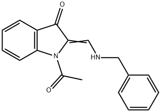 1-acetyl-2-[(benzylamino)methylene]-1,2-dihydro-3H-indol-3-one Struktur