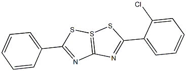 2-(2-chlorophenyl)-6-phenyl-4lambda~4~-[1,2,4]dithiazolo[5,1-e][1,2,4]dithiazole Struktur