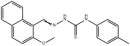 2-methoxy-1-naphthaldehyde N-(4-methylphenyl)thiosemicarbazone Struktur