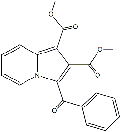 dimethyl 3-benzoyl-1,2-indolizinedicarboxylate Struktur