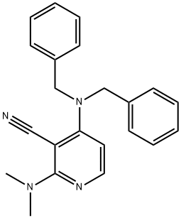 4-(dibenzylamino)-2-(dimethylamino)nicotinonitrile Struktur