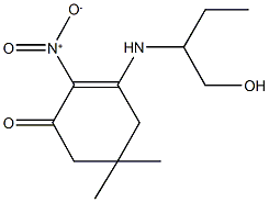 3-{[1-(hydroxymethyl)propyl]amino}-2-nitro-5,5-dimethyl-2-cyclohexen-1-one Struktur