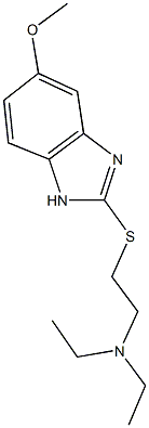 N,N-diethyl-N-{2-[(5-methoxy-1H-benzimidazol-2-yl)sulfanyl]ethyl}amine Struktur