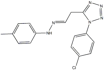 [1-(4-chlorophenyl)-1H-tetraazol-5-yl]acetaldehyde (4-methylphenyl)hydrazone Struktur