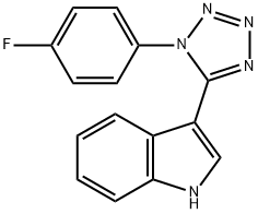 3-[1-(4-fluorophenyl)-1H-tetraazol-5-yl]-1H-indole Struktur