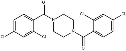 1,4-bis(2,4-dichlorobenzoyl)piperazine Struktur