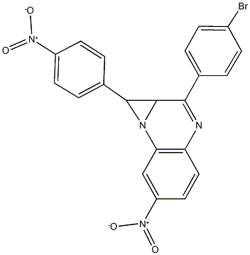 2-(4-bromophenyl)-6-nitro-1-{4-nitrophenyl}-1,1a-dihydroazireno[1,2-a]quinoxaline Struktur