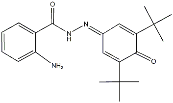 2-amino-N'-(3,5-ditert-butyl-4-oxo-2,5-cyclohexadien-1-ylidene)benzohydrazide Struktur