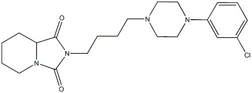 2-{4-[4-(3-chlorophenyl)-1-piperazinyl]butyl}tetrahydroimidazo[1,5-a]pyridine-1,3(2H,5H)-dione Struktur