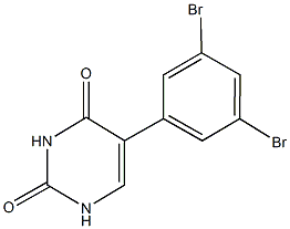 5-(3,5-dibromophenyl)-2,4(1H,3H)-pyrimidinedione Struktur