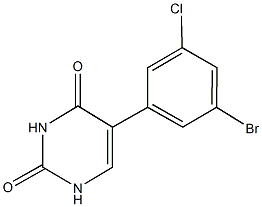 5-(3-bromo-5-chlorophenyl)-2,4(1H,3H)-pyrimidinedione Struktur