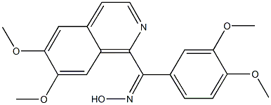 (6,7-dimethoxy-1-isoquinolinyl)(3,4-dimethoxyphenyl)methanone oxime Struktur