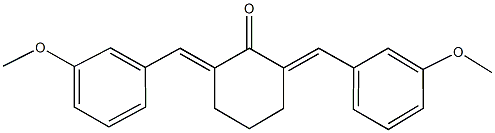 2,6-bis(3-methoxybenzylidene)cyclohexanone Struktur