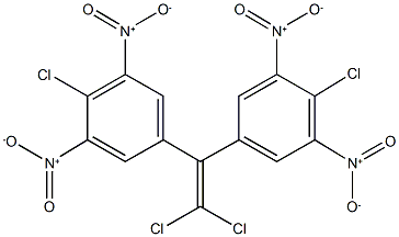 2-chloro-5-[2,2-dichloro-1-(4-chloro-3,5-dinitrophenyl)vinyl]-1,3-dinitrobenzene Struktur