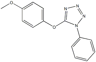 5-(4-methoxyphenoxy)-1-phenyl-1H-tetraazole Struktur