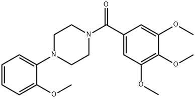 1-(2-methoxyphenyl)-4-(3,4,5-trimethoxybenzoyl)piperazine Struktur