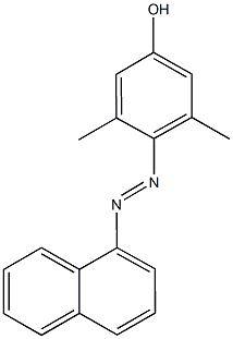 3,5-dimethyl-4-(1-naphthyldiazenyl)phenol Struktur