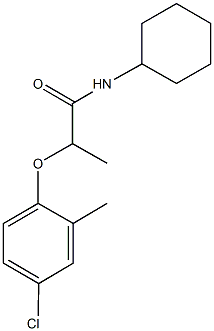 2-(4-chloro-2-methylphenoxy)-N-cyclohexylpropanamide Struktur