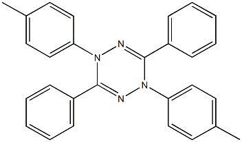 1,4-bis(4-methylphenyl)-3,6-diphenyl-1,4-dihydro-1,2,4,5-tetraazine Struktur