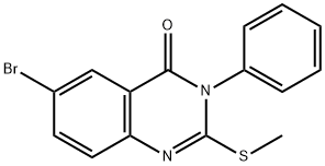 6-bromo-2-(methylsulfanyl)-3-phenyl-4(3H)-quinazolinone Struktur