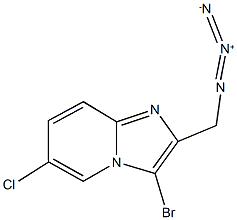 2-(azidomethyl)-3-bromo-6-chloroimidazo[1,2-a]pyridine Struktur