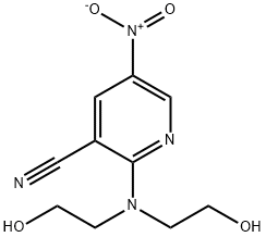 2-[bis(2-hydroxyethyl)amino]-5-nitronicotinonitrile Struktur