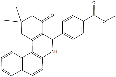 methyl 4-(2,2-dimethyl-4-oxo-1,2,3,4,5,6-hexahydrobenzo[a]phenanthridin-5-yl)benzoate Struktur