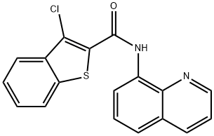 3-chloro-N-(8-quinolinyl)-1-benzothiophene-2-carboxamide Struktur