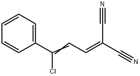 2-(3-chloro-3-phenyl-2-propenylidene)malononitrile Struktur