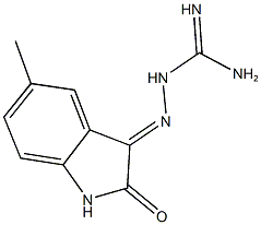 2-(5-methyl-2-oxo-1,2-dihydro-3H-indol-3-ylidene)hydrazinecarboximidamide Struktur