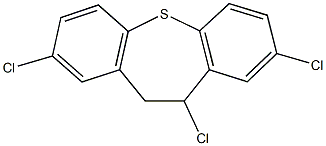 2,8,10-trichloro-10,11-dihydrodibenzo[b,f]thiepine Struktur