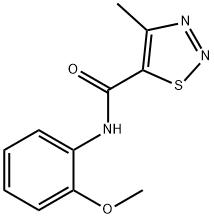 N-(2-methoxyphenyl)-4-methyl-1,2,3-thiadiazole-5-carboxamide Struktur