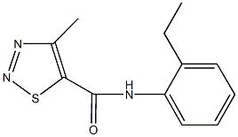 N-(2-ethylphenyl)-4-methyl-1,2,3-thiadiazole-5-carboxamide Struktur