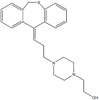 2-[4-(3-dibenzo[b,e]thiepin-11(6H)-ylidenepropyl)-1-piperazinyl]ethanol Struktur