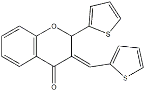 2-(2-thienyl)-3-(2-thienylmethylene)-2,3-dihydro-4H-chromen-4-one Struktur