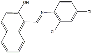 1-{[(2,4-dichlorophenyl)imino]methyl}-2-naphthol Struktur