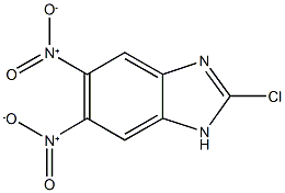 2-chloro-5,6-dinitro-1H-benzimidazole Struktur