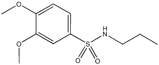 3,4-dimethoxy-N-propylbenzenesulfonamide Struktur