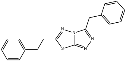 3-benzyl-6-(2-phenylethyl)[1,2,4]triazolo[3,4-b][1,3,4]thiadiazole Struktur