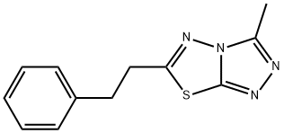 3-methyl-6-(2-phenylethyl)[1,2,4]triazolo[3,4-b][1,3,4]thiadiazole Struktur